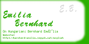 emilia bernhard business card